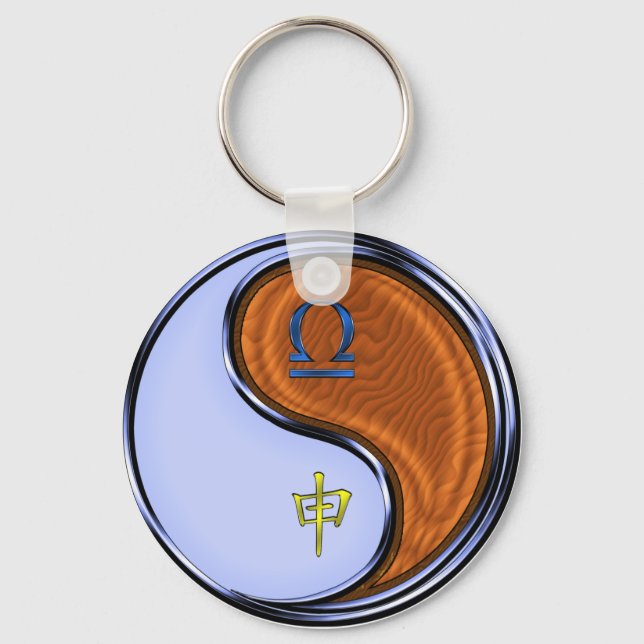 Chaveiro Macaco Libra e Madeira (Frente)