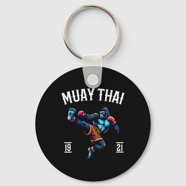 Chaveiro Macaco Muay Thai - Kickboxing e Boxe Tailandês do  (Frente)