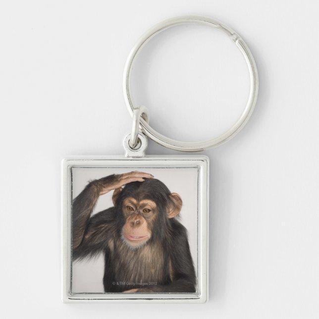 Chaveiro Macaco que risca sua cabeça (Frente)