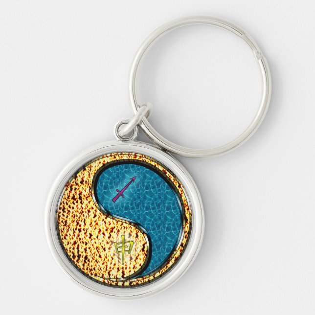 Chaveiro Macaco Sagitário e Água (Frente)