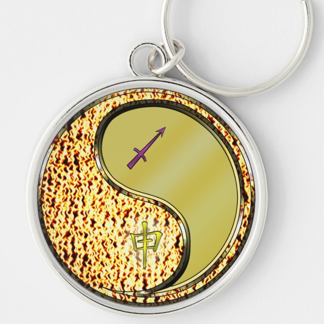 Chaveiro Macaco Sagittarius e Metal (Frente)