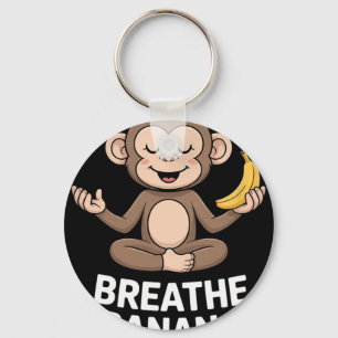 Chaveiro Macaco Zen Respira Nana Repete Ioga Divertida Medi