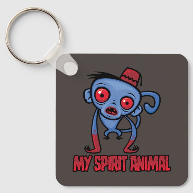 Chaveiro Macaco Zumbi é Meu Animal Espiritual (Frente)