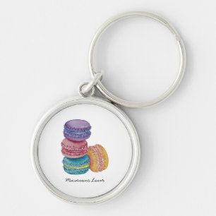 Chaveiro Macarões Coxas Do Arco-Íris Em Aquarela