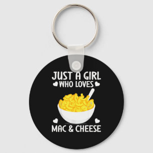 Chaveiro Macarrão & Queijo Garota Engraçada Que Ama Macarrã