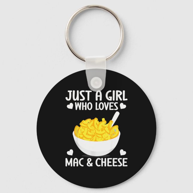Chaveiro Macarrão & Queijo Garota Engraçada Que Ama Macarrã (Frente)