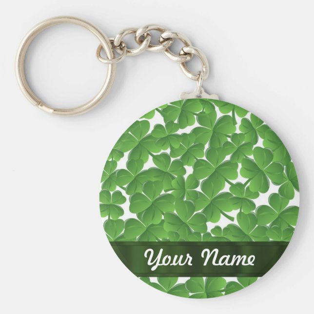 Chaveiro Maçãs verdes irlandeses personalizados (Frente)