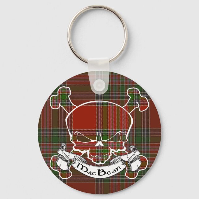 Chaveiro MacBean Tartan Skull (Frente)