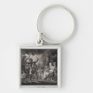 Chaveiro Macbeth, três bruxas e Hecate no ato IV, S