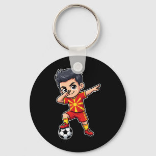 Chaveiro Macedônia Dab Kid Goal Desenho Animado Bandeira Ma