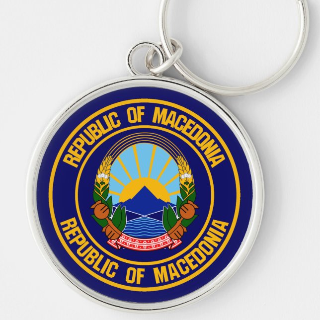 Chaveiro Macedônia Round Emblem (Frente)
