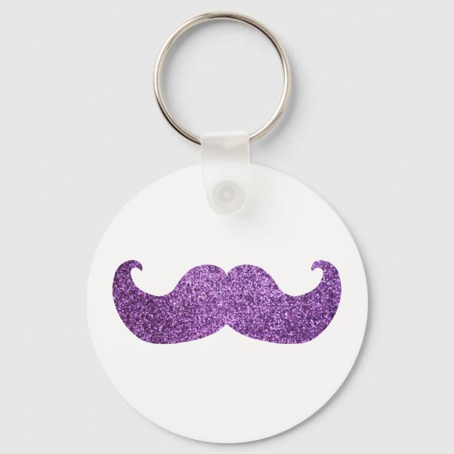 Chaveiro Maciço roxo (Faux Glitter Graphic) (Frente)