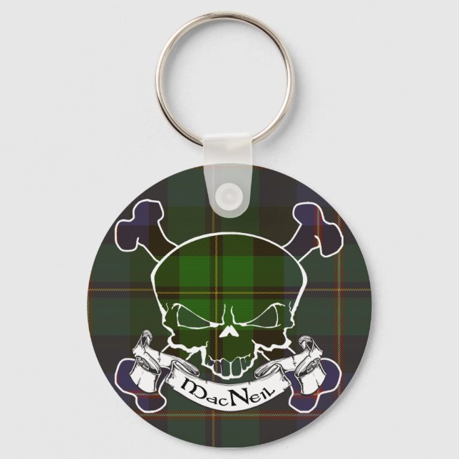 Chaveiro MacNeil Tartan Skull (Frente)