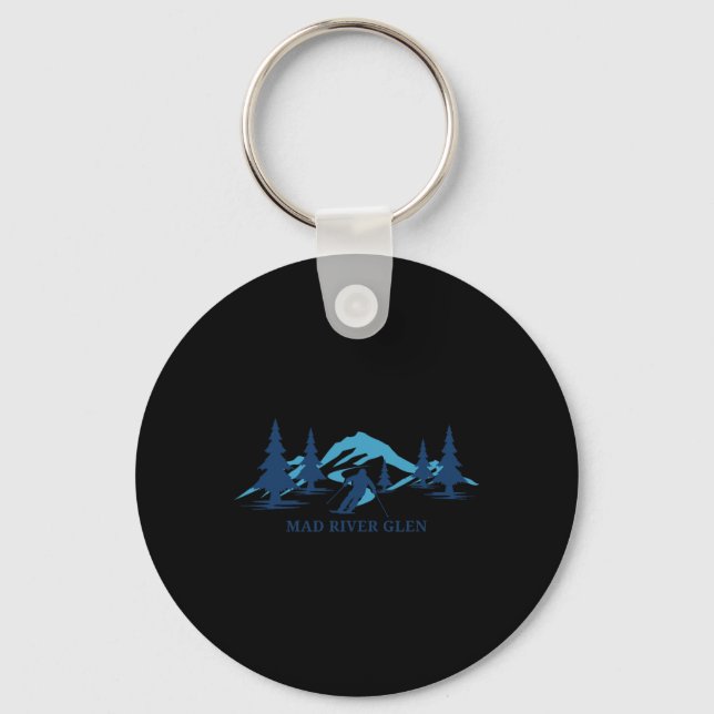 Chaveiro Mad River Glen Vermont Skiing Snowboard Em (Frente)