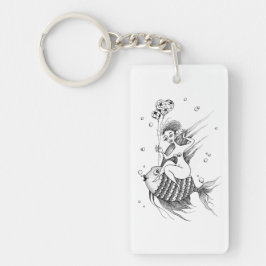 Chaveiro Mädchen auf einem Fischrücken