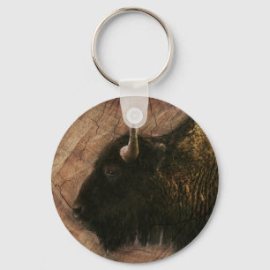 Chaveiro Madeira Bison Buffalo