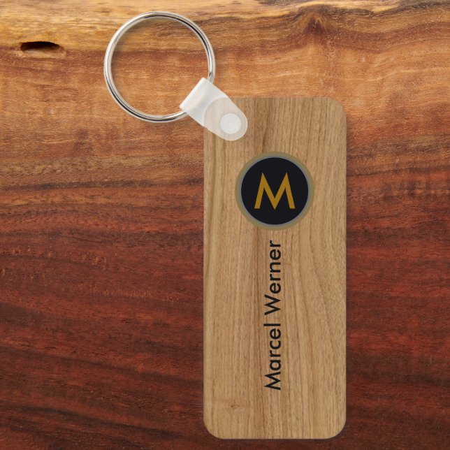 Chaveiro Madeira legante como chaves com nome (Frente)