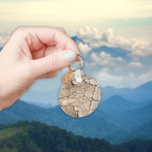 Chaveiro Madeira rachada do falso