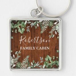 Chaveiro Madeira Rústica Cana da Família Ivy Ferns Sage