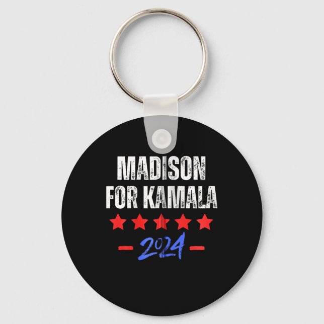Chaveiro Madison For Kamala 2024 Dnc Kamala Harris Apoiada (Frente)