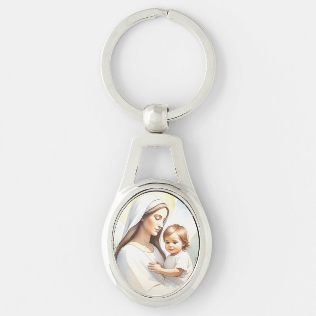 Chaveiro Madonna com Child Jesus (Frente)
