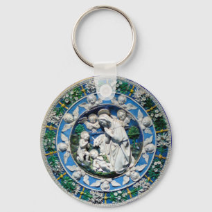 CHAVEIRO MADONNA COM CRIANÇAS E ÂNGULOS