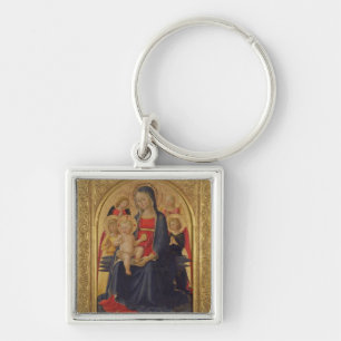 Chaveiro Madonna e criança com anjos, c.1467 (óleo na pla
