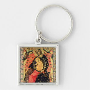 Chaveiro Madonna e criança Enthroned com as duas pessoas