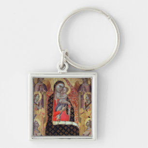 Chaveiro Madonna e criança enthroned com seis anjos (paine