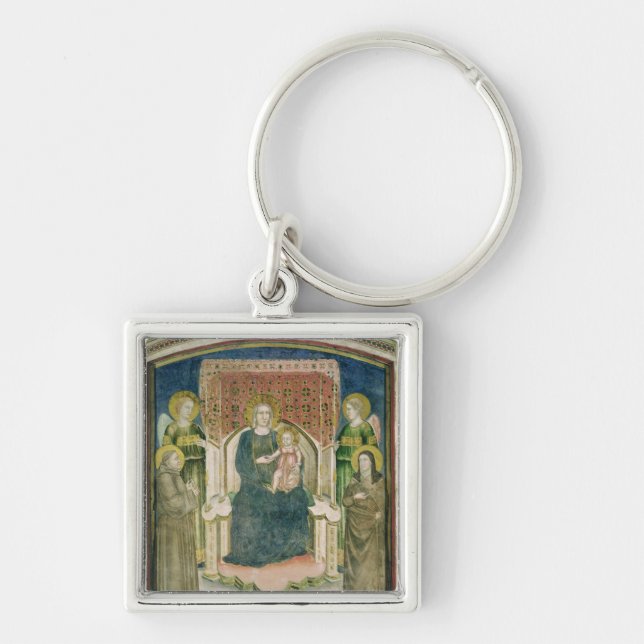 Chaveiro Madonna Enthroned com o St Francis de Assisi (Frente)