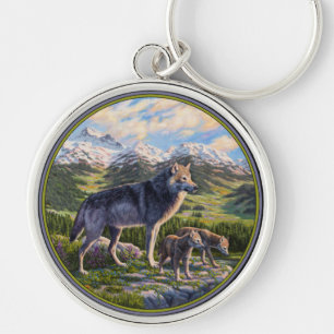 Chaveiro Madre Wolf e Pups Vale do Rio Montanha
