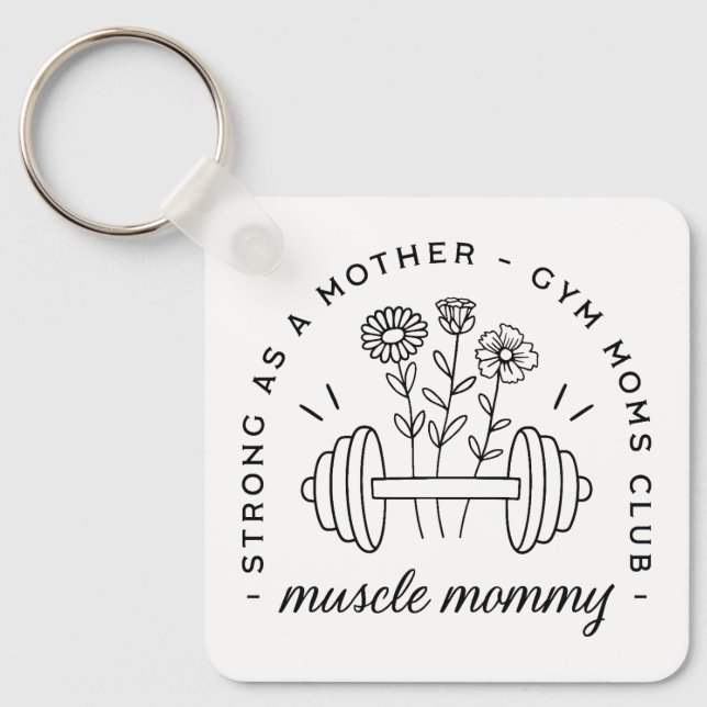 Chaveiro Mãe academia mãe musculosona mãe engraçada (Frente)
