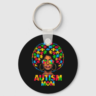 Chaveiro Mãe Afro-Americana Consciência do Autismo American