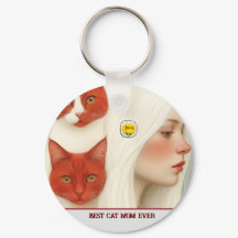 Mãe amante de gatos Foto Vermelha