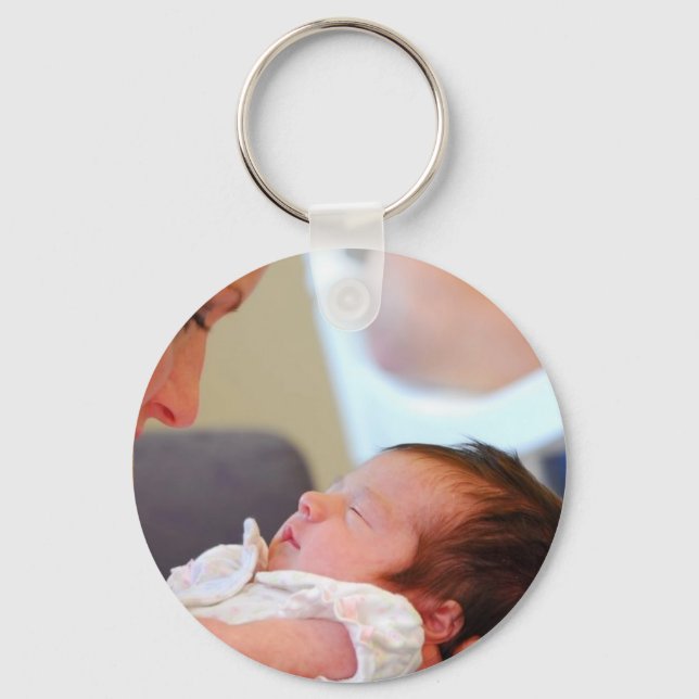 Chaveiro mãe bebê olhando (Frente)