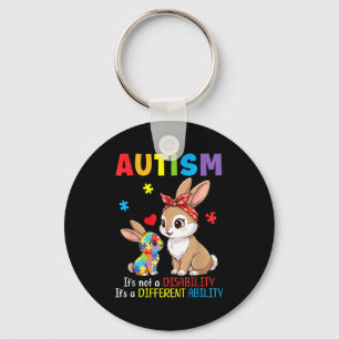 Chaveiro Mãe Consciente do Autismo Coelho Habilidade Difere