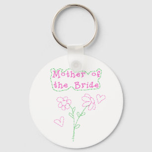 Chaveiro Mãe cor-de-rosa das flores da noiva