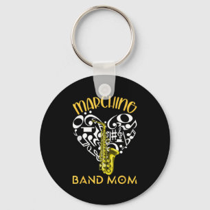 Chaveiro Mãe da Banda Marcial Coração Amor Notas Musicais S
