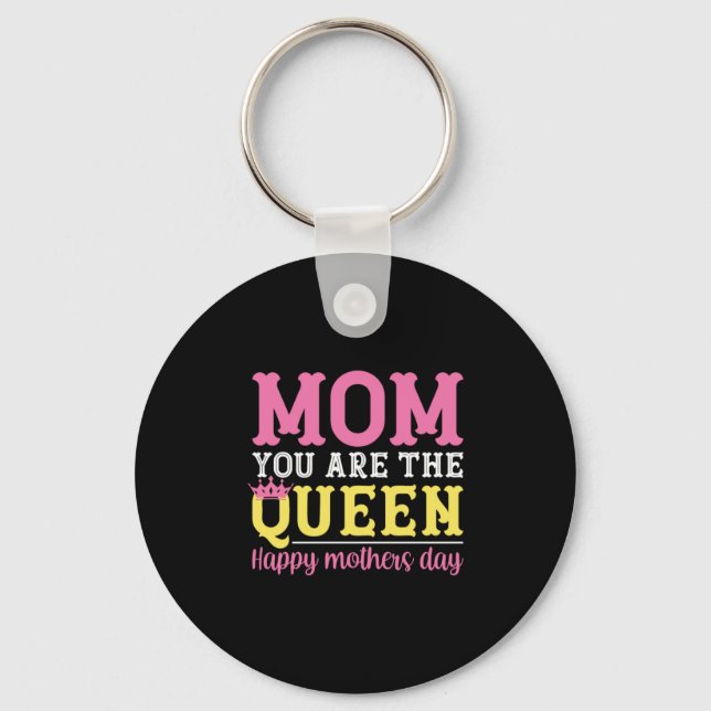 Chaveiro Mãe De Arte Mãe Você É A Rainha (Frente)
