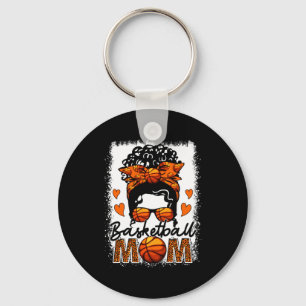 Chaveiro Mãe de Basquete Leopardo Coque Desarrumado Dia de