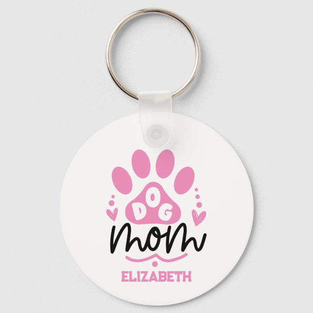 Chaveiro Mãe de Cachorro Personalizada - Dia das Mães (Frente)