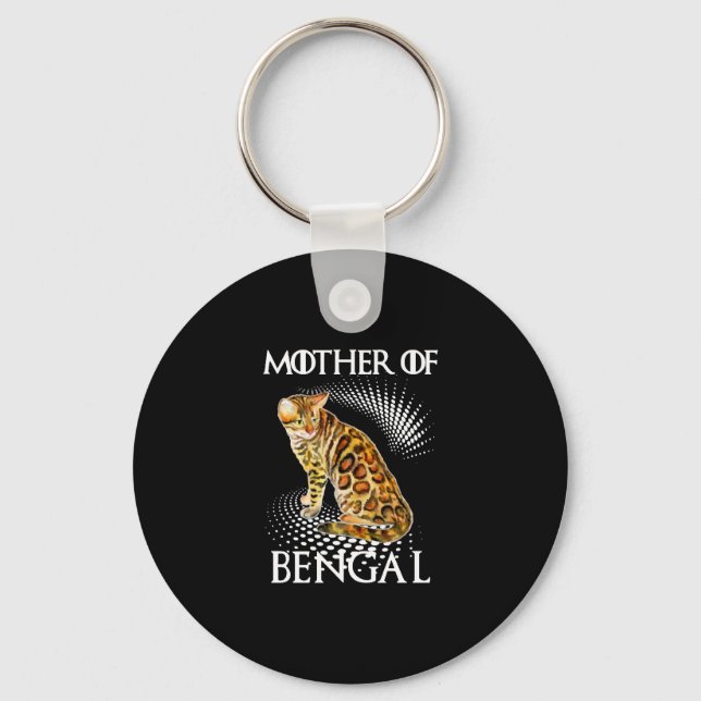 Chaveiro Mãe De Camisa De Gato De Bengala (Frente)