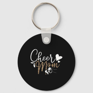 Chaveiro Mãe de Cheerleading Engraçada Estampa de Leopardo