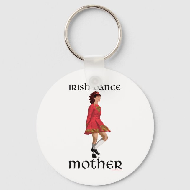 Chaveiro Mãe de Dança Step Irlandesa - Vermelho (Frente)