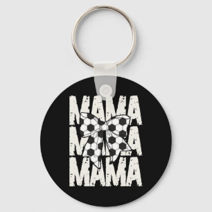 Chaveiro Mãe de Futebol Coquette Laço Esportes Mãe Fofo Fut