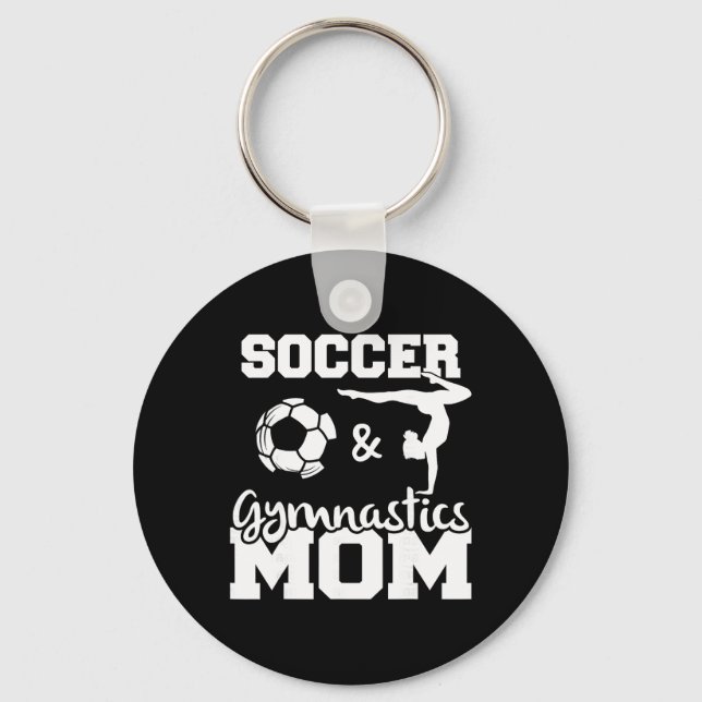 Chaveiro Mãe de Futebol e Ginástica Futebol Engraçado Jogad (Frente)