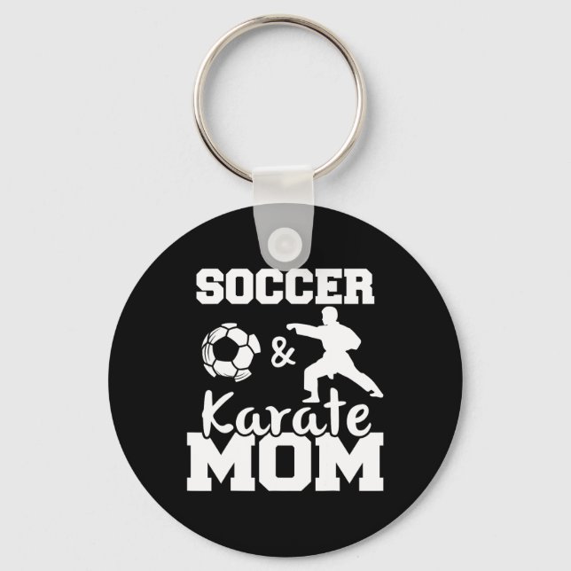 Chaveiro Mãe de Futebol e Karate Funny Jogador de Futebol M (Frente)