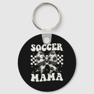 Chaveiro Mãe de Futebol Engraçado Coquette Laço Mamãe Mamãe