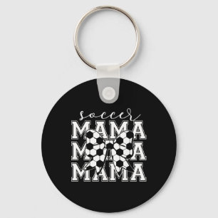 Chaveiro Mãe de Futebol Retro Groovy Futebol Softll Mamãe