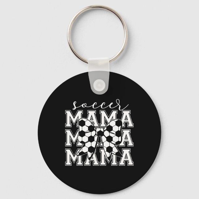 Chaveiro Mãe de Futebol Retro Groovy Futebol Softll Mamãe  (Frente)